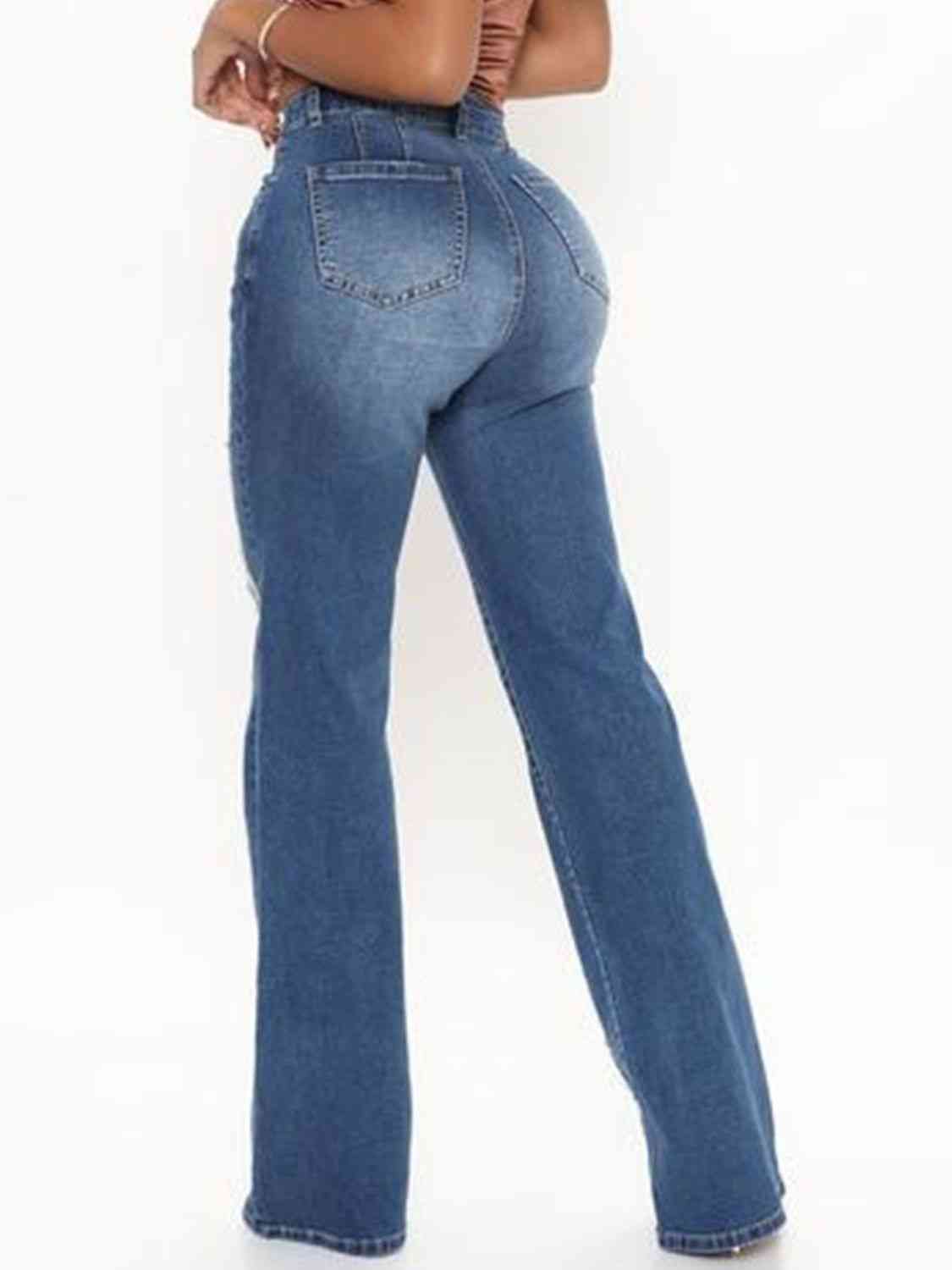 "Fray & Slay" Stripe Flare Jean