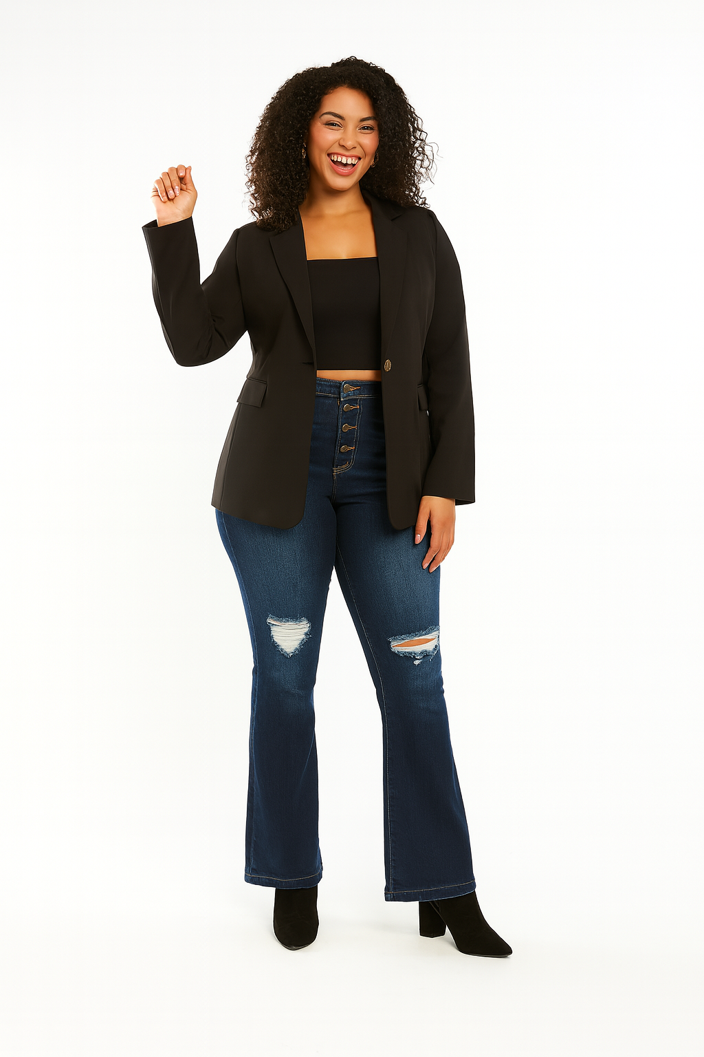 Distressed Flare Jeans – Power in Every Step