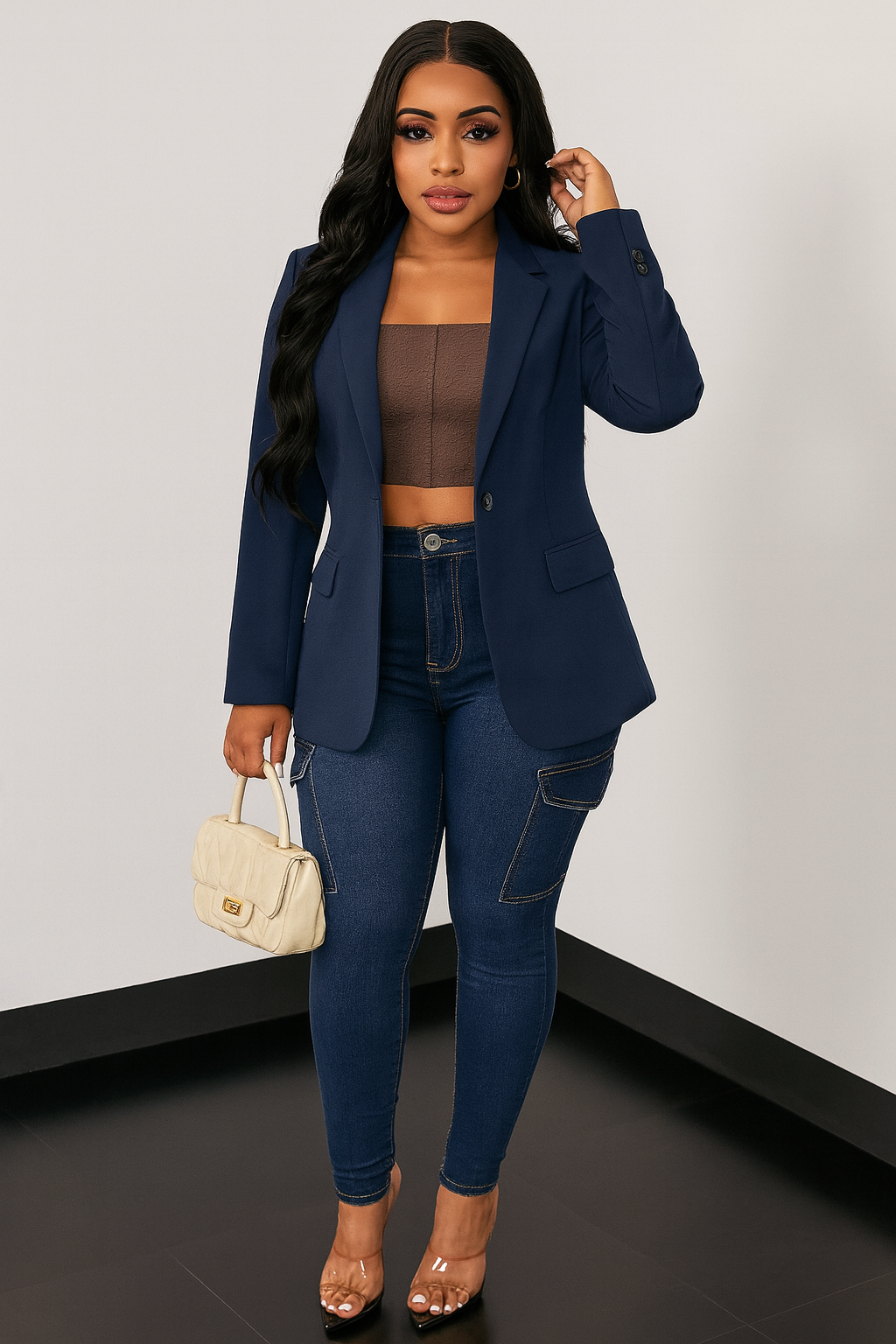 Midnight Momentum: Classic High-Waisted Skinny Jeans