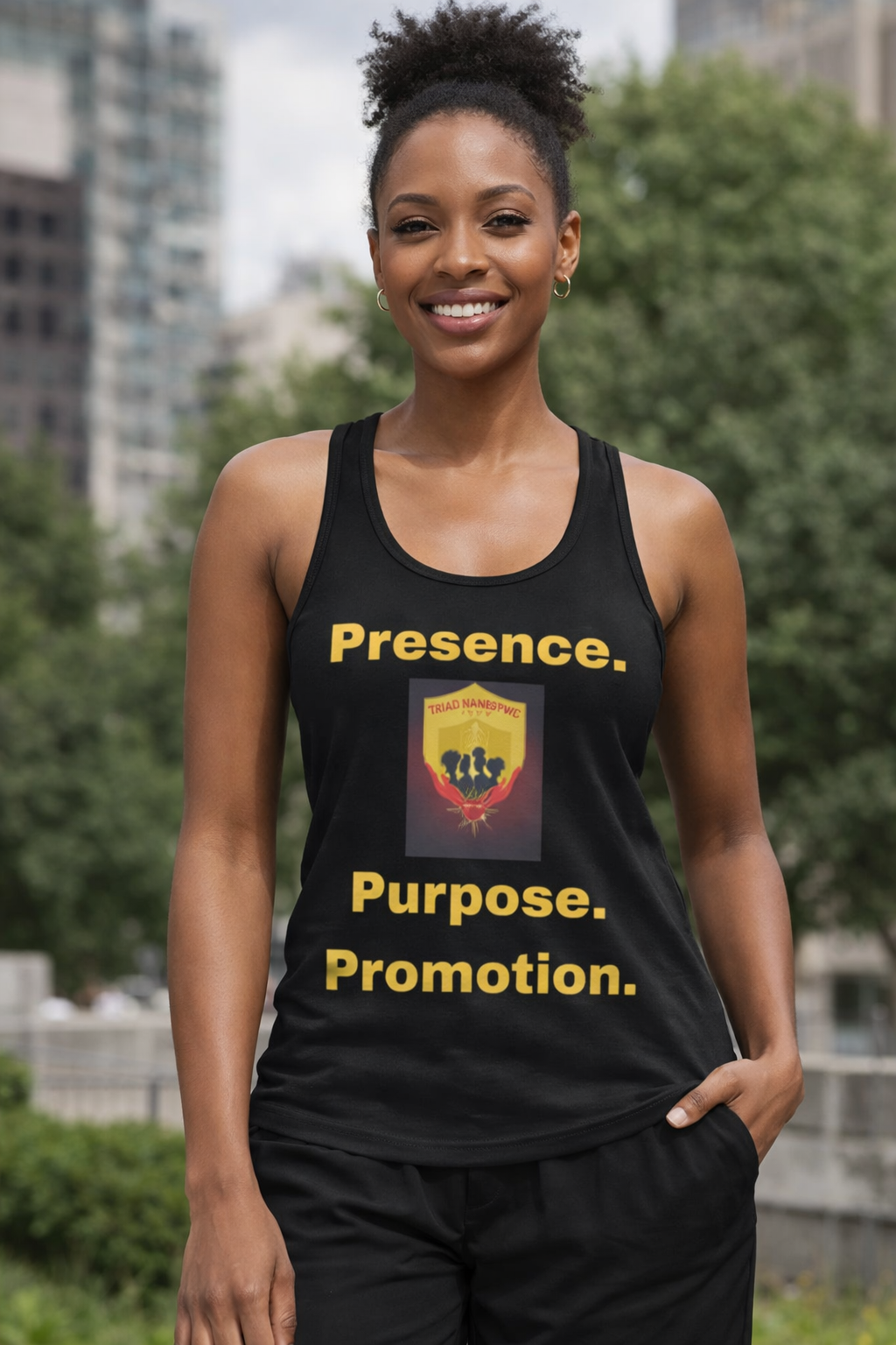 Triad NANBPWC Racerback Tank – Presence. Purpose. Promotion.