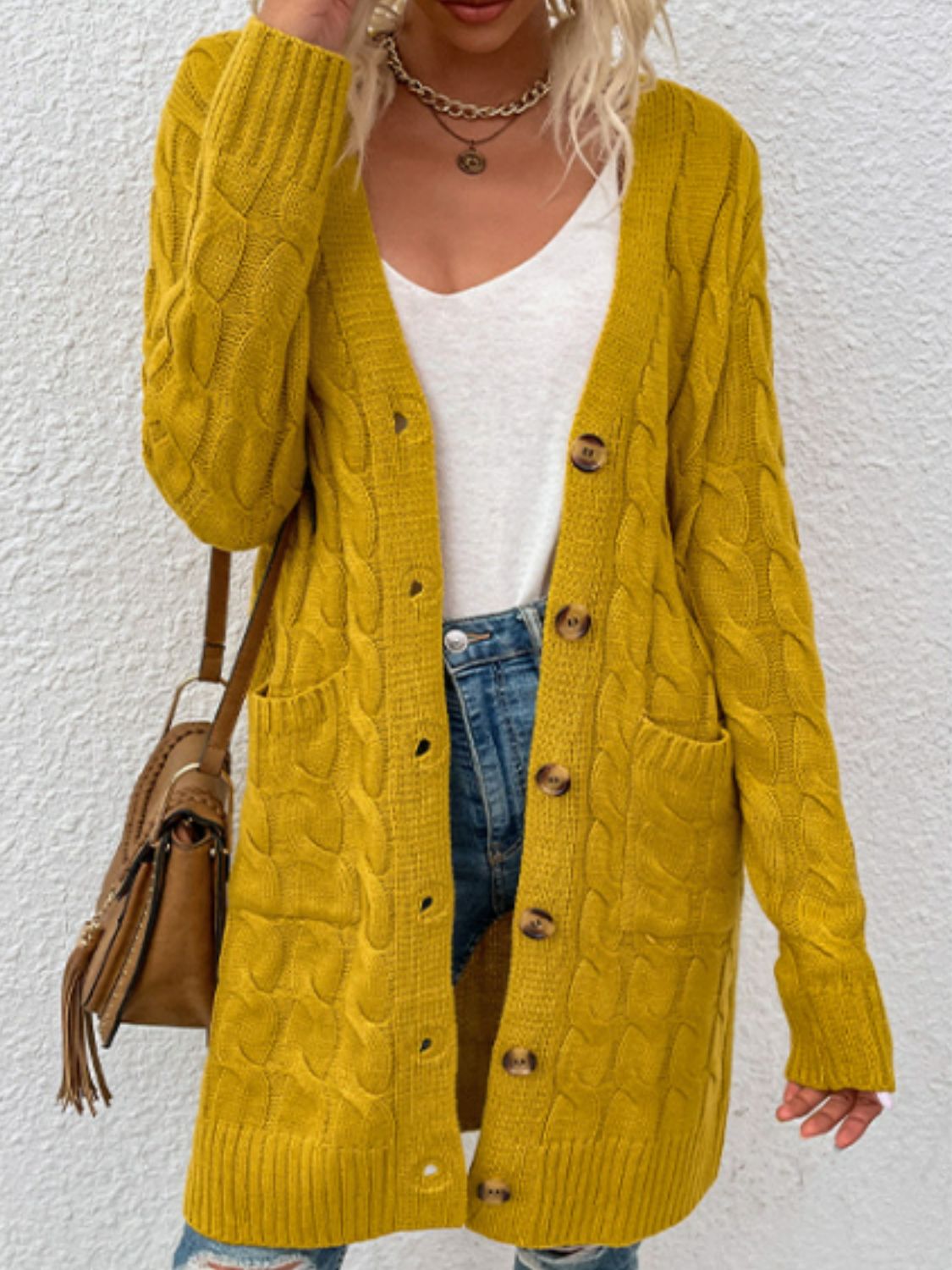 Full-Body Look Description: “Harvested Grace” Cardigan