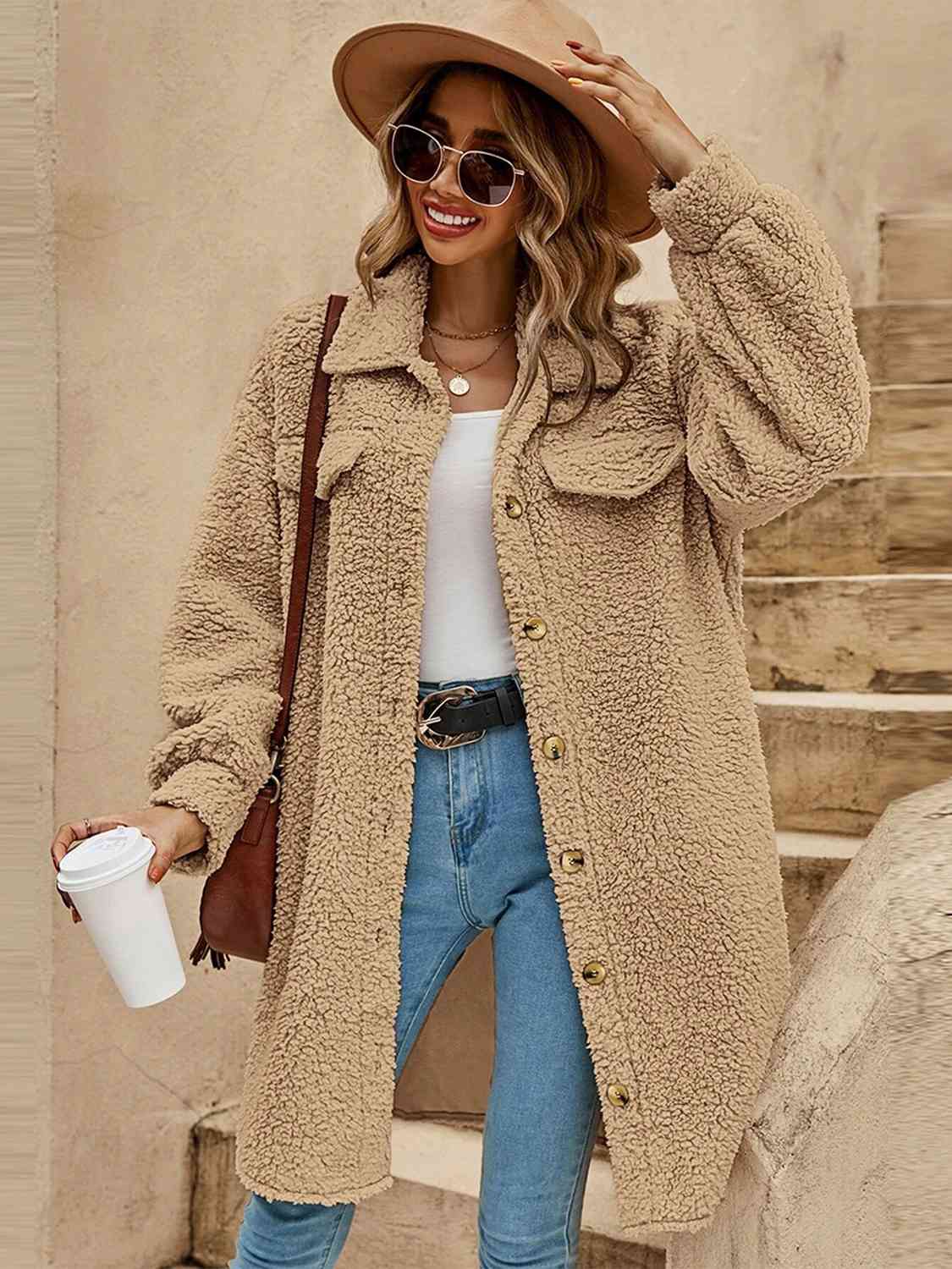 Queen Comfort Sherpa Coat 🤍