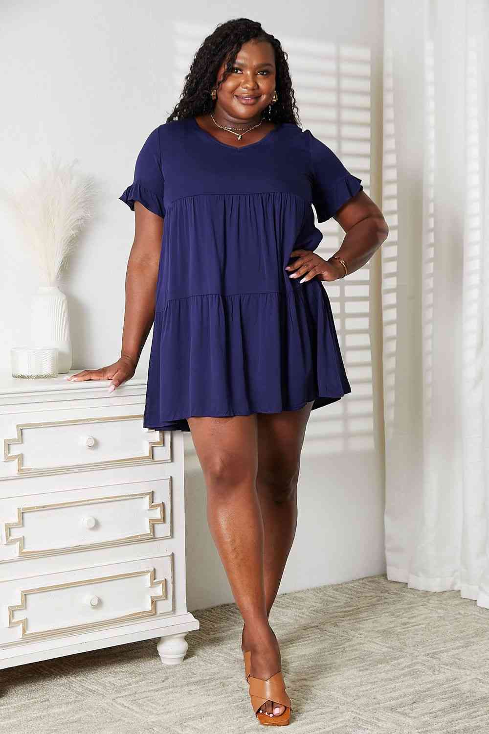 Double Take Midnight Muse Tiered Dress 💙