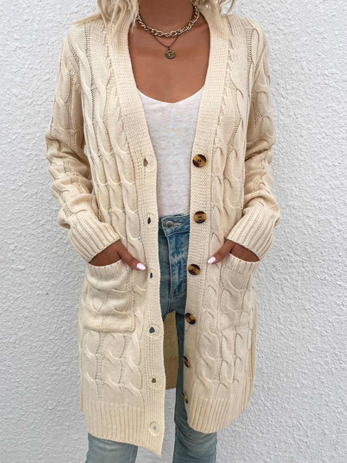 Full-Body Look Description: “Harvested Grace” Cardigan