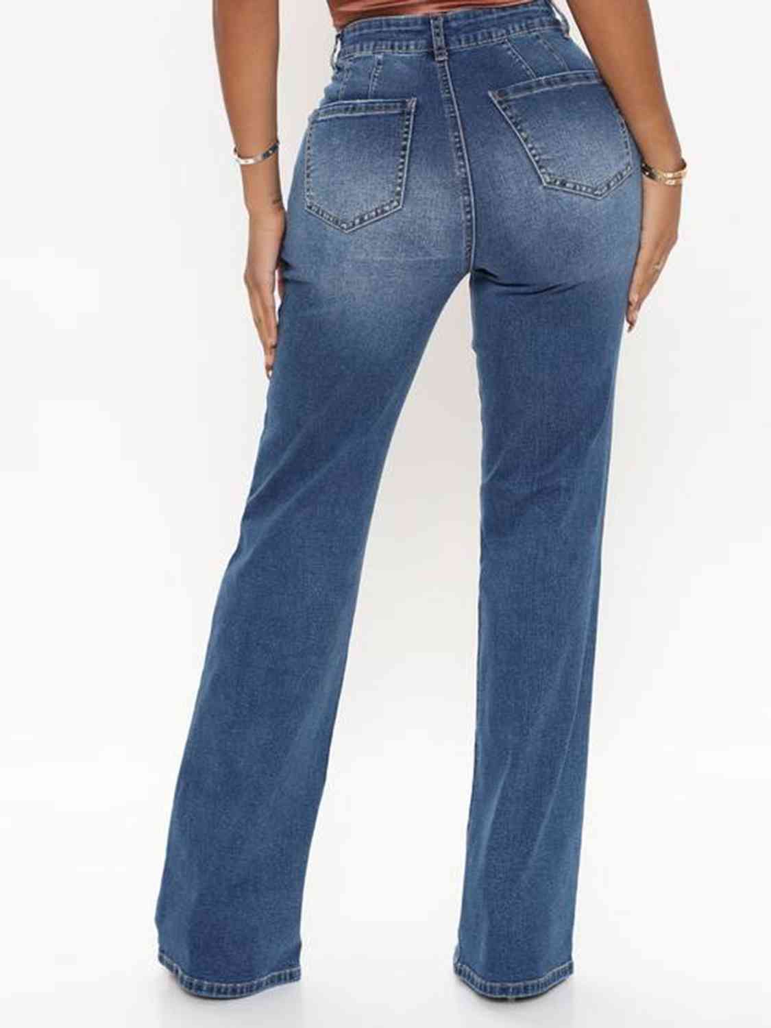 "Fray & Slay" Stripe Flare Jean