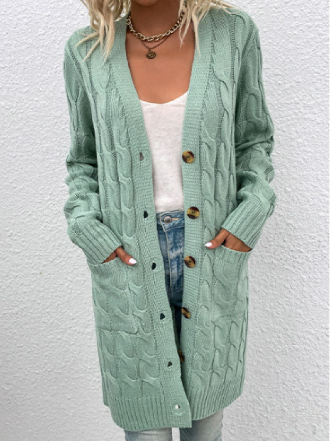 Full-Body Look Description: “Harvested Grace” Cardigan
