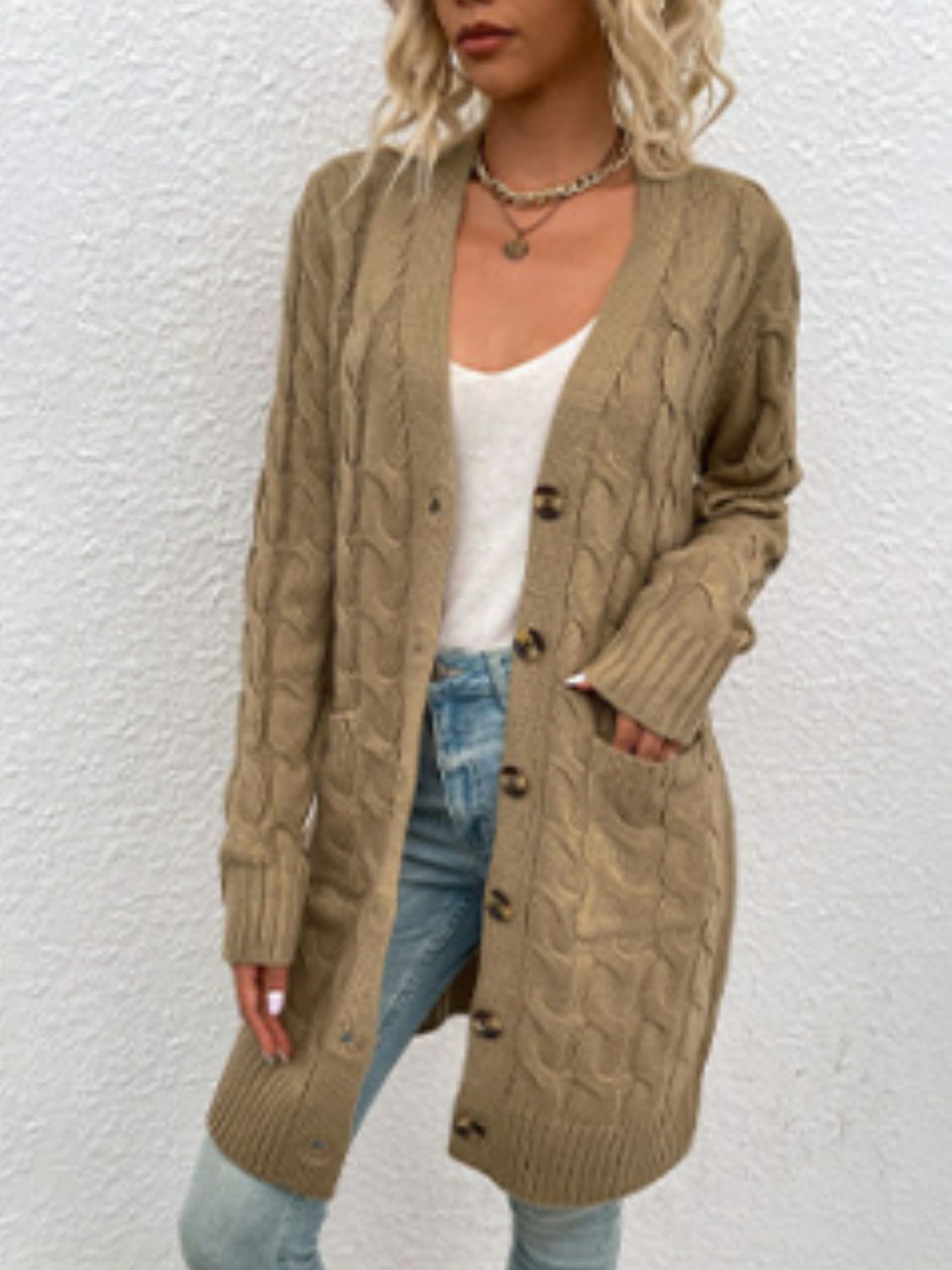 Full-Body Look Description: “Harvested Grace” Cardigan