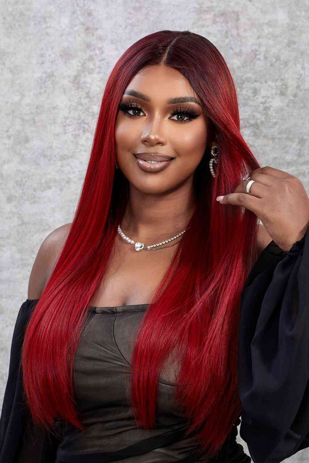 Synthetic Straight 13*2" Lace Front Wigs 26" 150% Density