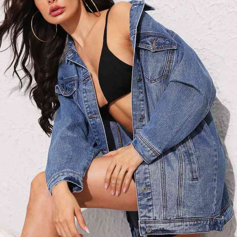 Back In The Day Statement Denim Jacket