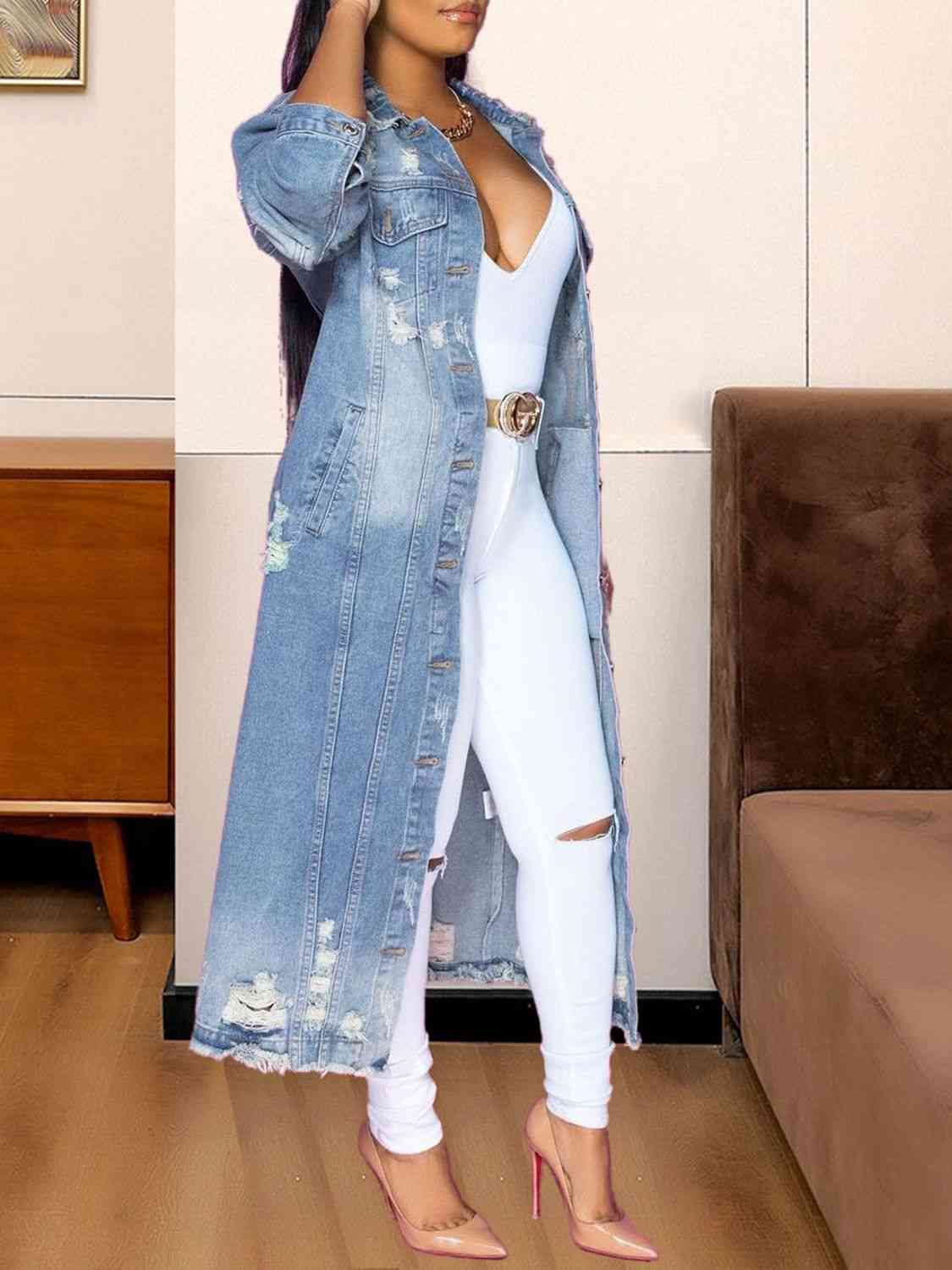 "Denim Dynasty" Longline Coat Set