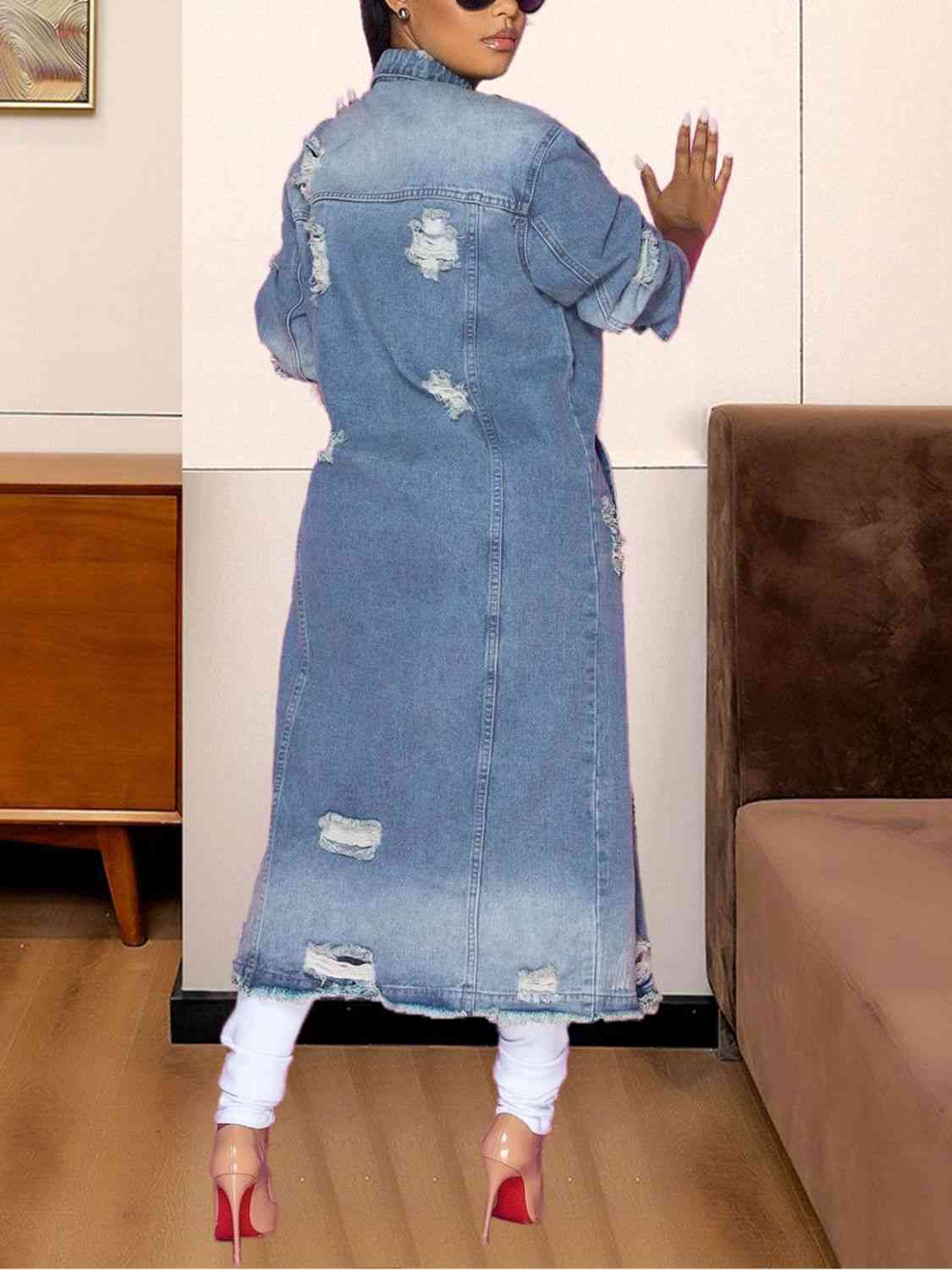 "Denim Dynasty" Longline Coat Set