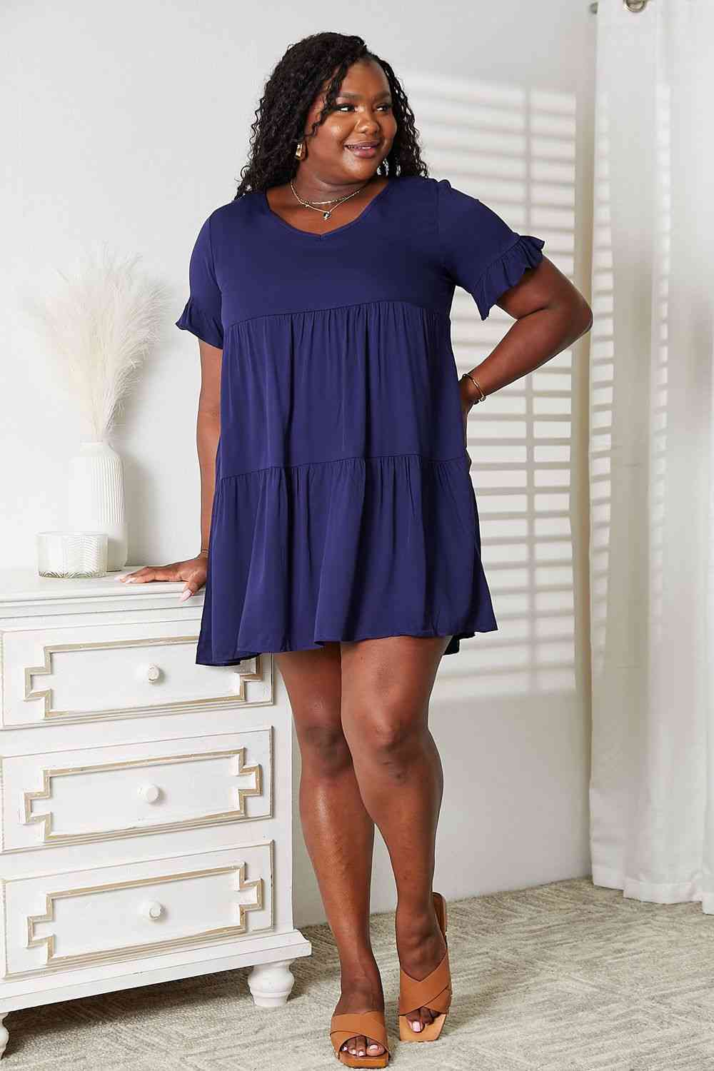 Double Take Midnight Muse Tiered Dress 💙
