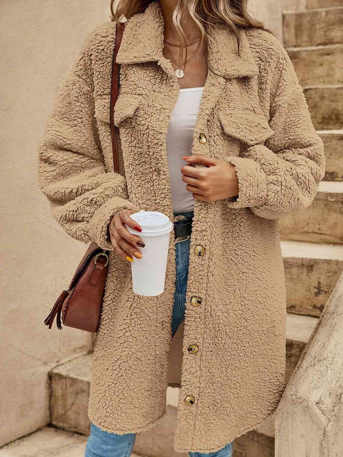 Queen Comfort Sherpa Coat 🤍